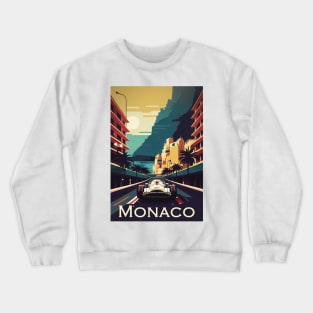 Monaco Travel Poster Crewneck Sweatshirt